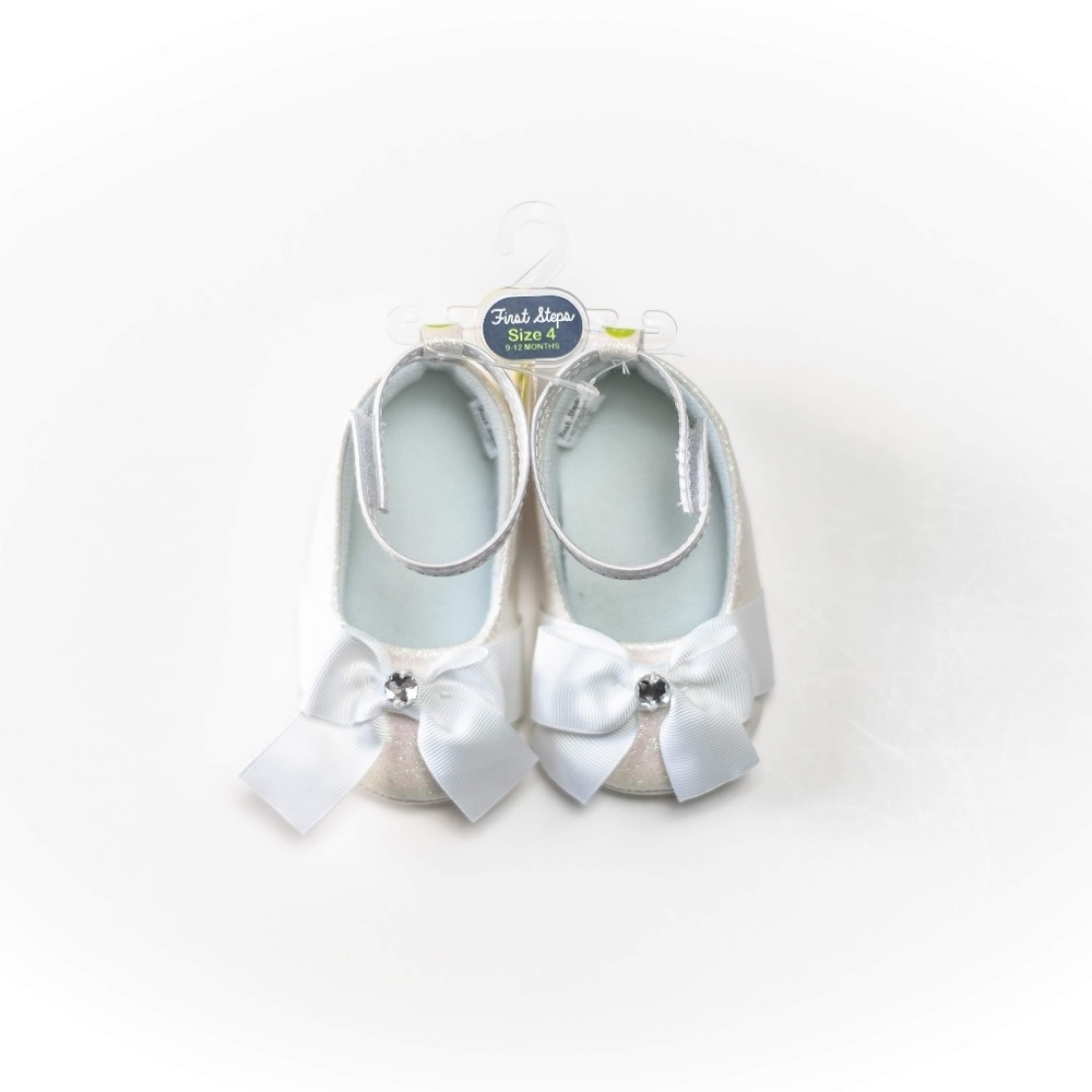 First Steps Baby Girl Shoes Size 4=9-12m